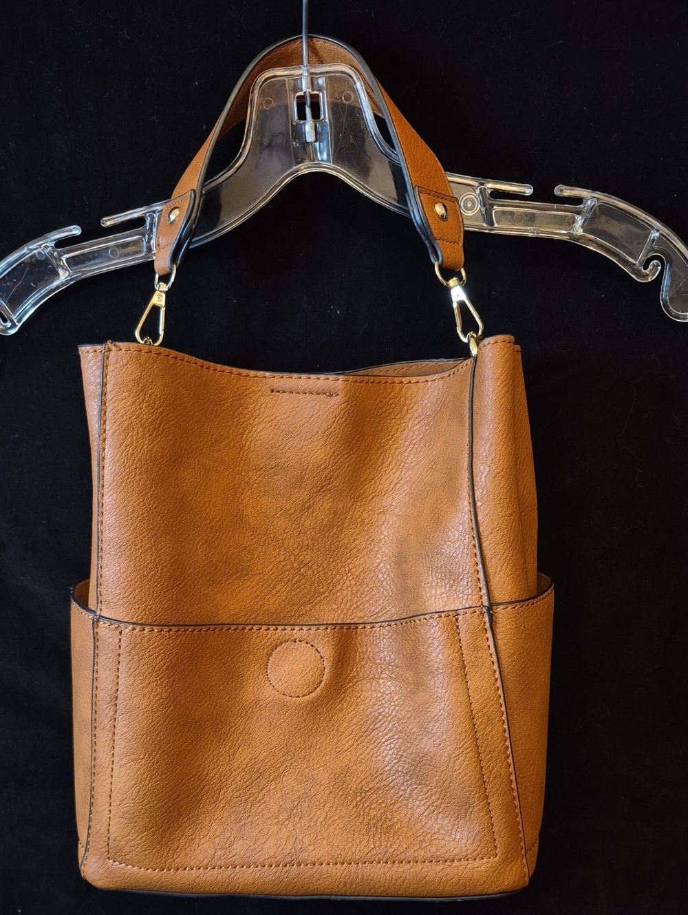 Jen & Co Vegan Leather Hobo Bag - Brown